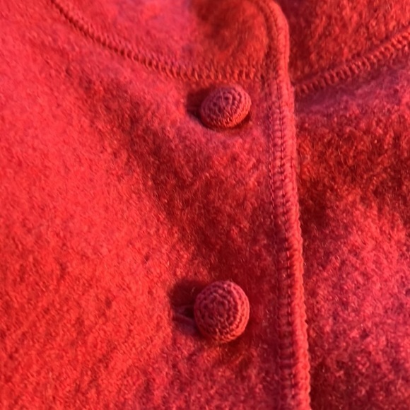 Talbots 100% Wool salmon pink sz M buttoned down jacket sweater top - Picture 9 of 9